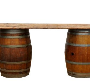 Rustic Wine Barrel Table French Affair Hire