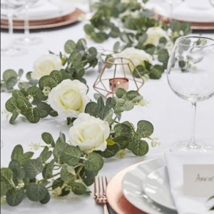 White Rose Table Runner/Garland French Affair HIre